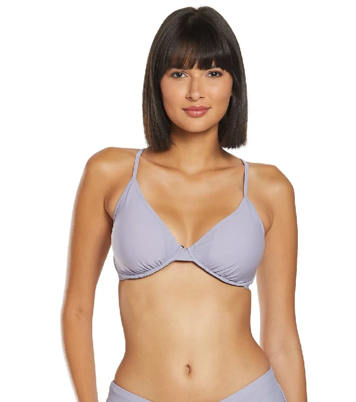 Sporti Solid Underwire Bikini Top (D/DD/E/F)  Lavendar Grey