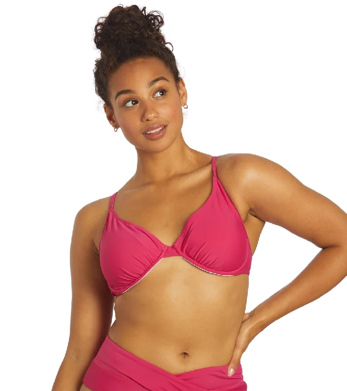 Sporti Solid Underwire Bikini Top (D/DD/E/F)  Orchid