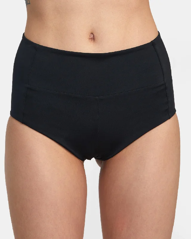 VA Essential Solid High-Rise Cheeky Bottom - Black