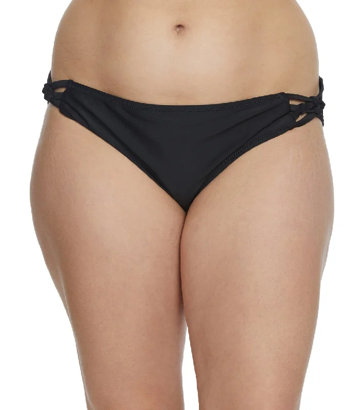 Volcom Plus Size Simply Solid Full Bikini Bottom Black