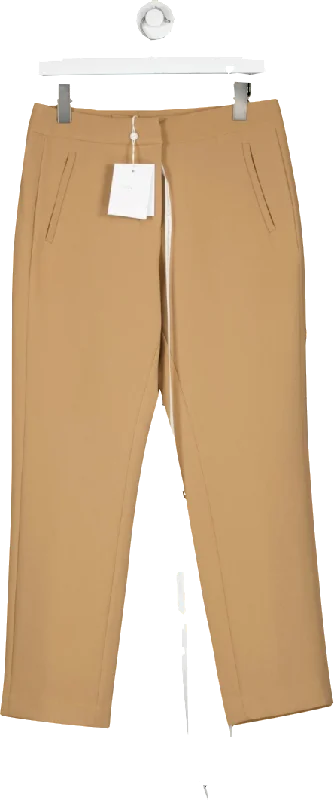 Aavelle Beige Classic Trousers In Camel UK M