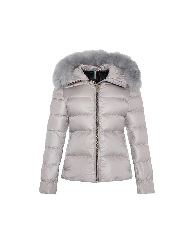 Après-Ski Jacket with Detachable Toscana Shearling Lamb Hood Trim