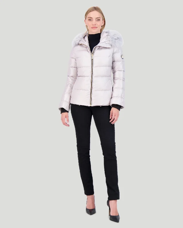 Après-Ski Jacket with Detachable Toscana Shearling Lamb Hood Trim