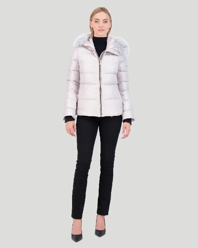 Après-Ski Jacket with Detachable Toscana Shearling Lamb Hood Trim