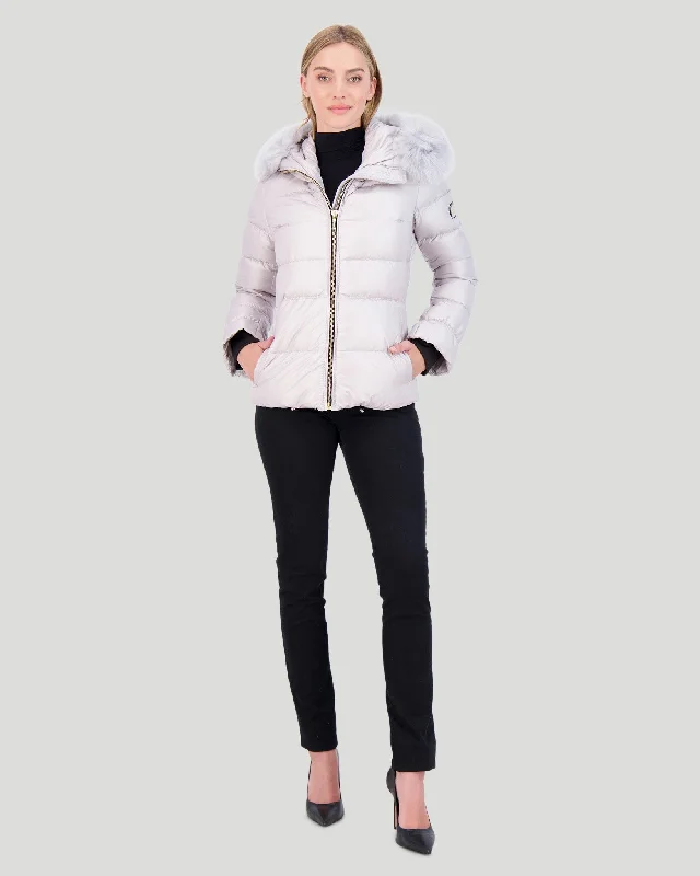 Après-Ski Jacket with Detachable Toscana Shearling Lamb Hood Trim