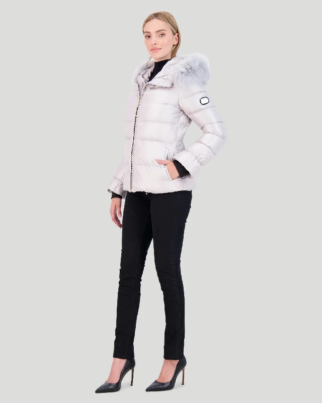 Après-Ski Jacket with Detachable Toscana Shearling Lamb Hood Trim