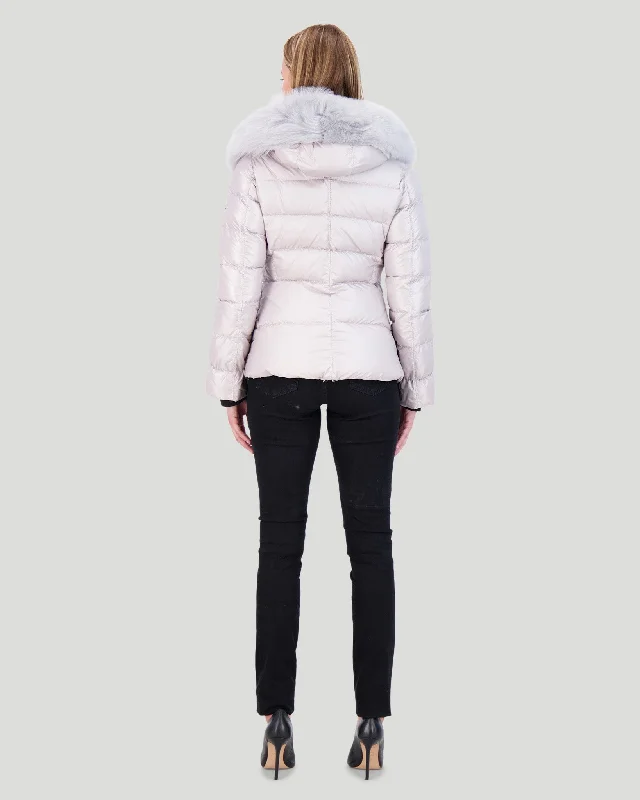 Après-Ski Jacket with Detachable Toscana Shearling Lamb Hood Trim