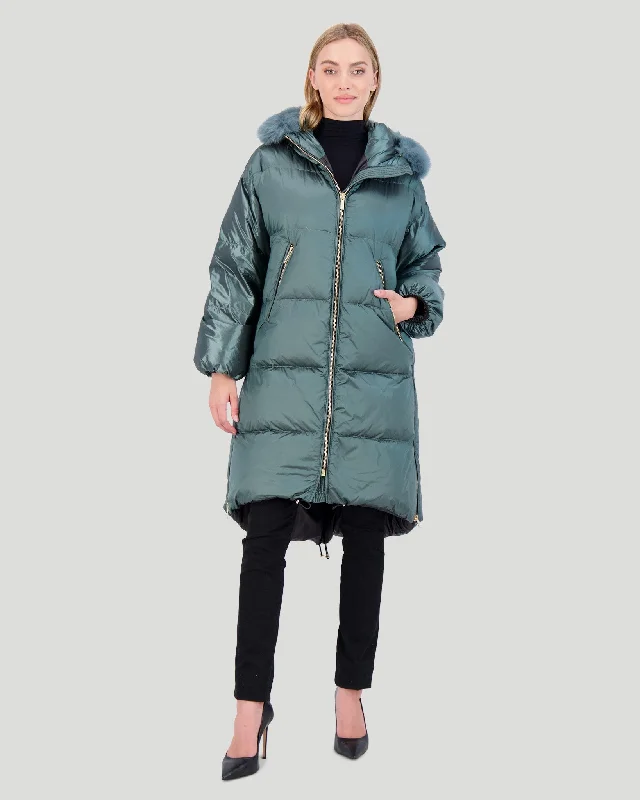 Après-Ski Jacket with Detachable Toscana Shearling Lamb Hood Trim