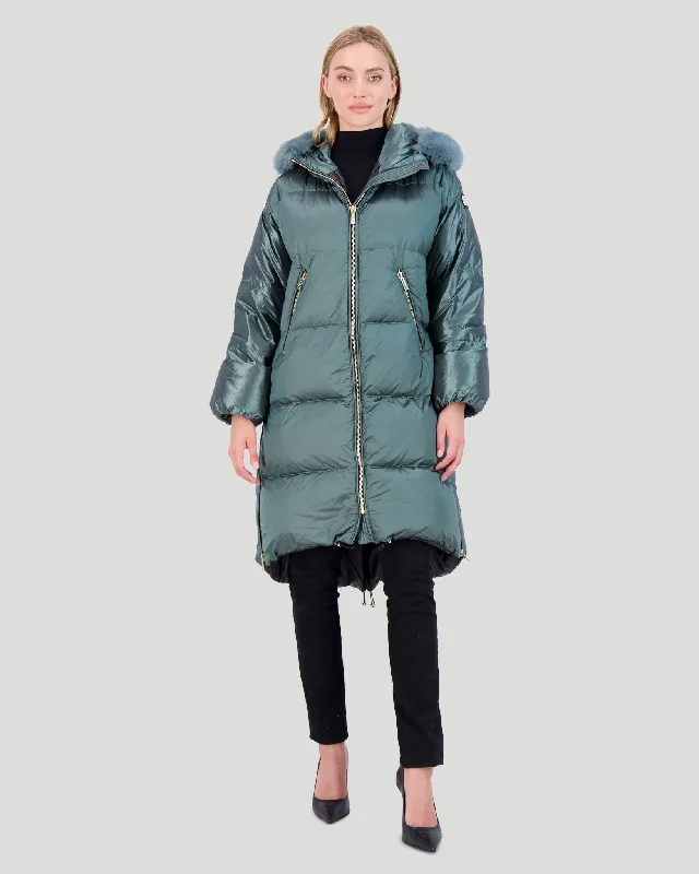 Après-Ski Jacket with Detachable Toscana Shearling Lamb Hood Trim