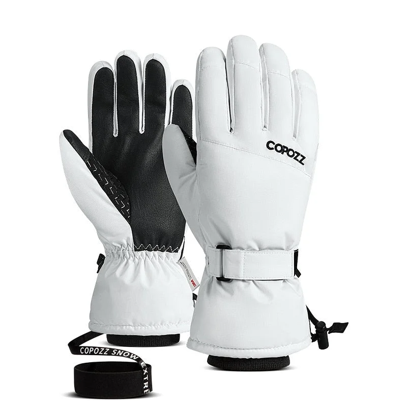 COPOZZ White Ski Gloves