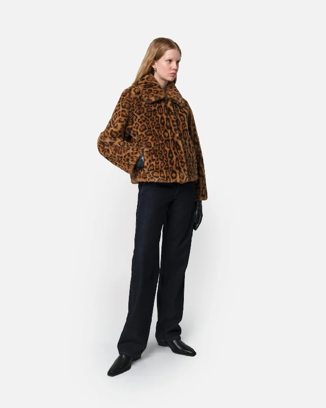 Elis Leopard Short Coat