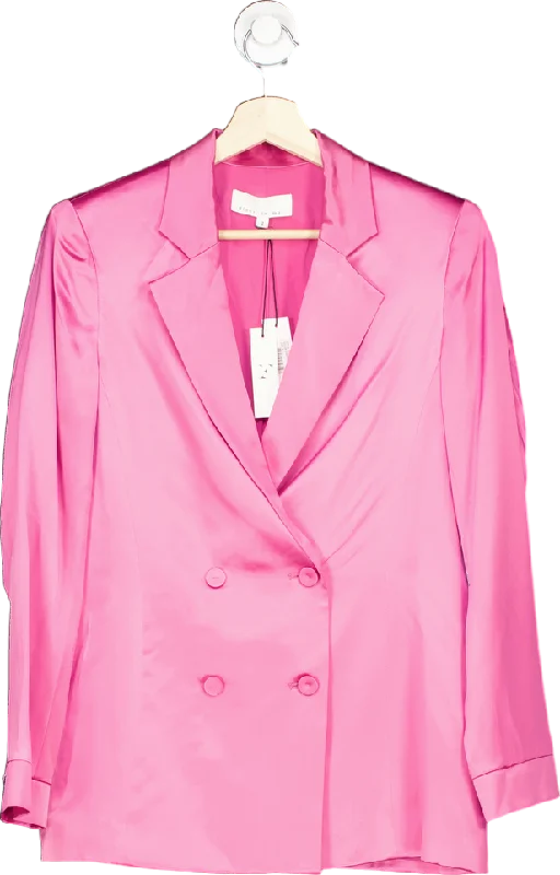 Fleur du Mal Pink Silk Blazer Size SZ2 UK XS/S