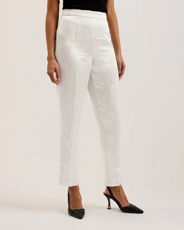 Masarut Slim Leg Tailored Trouser Ivory