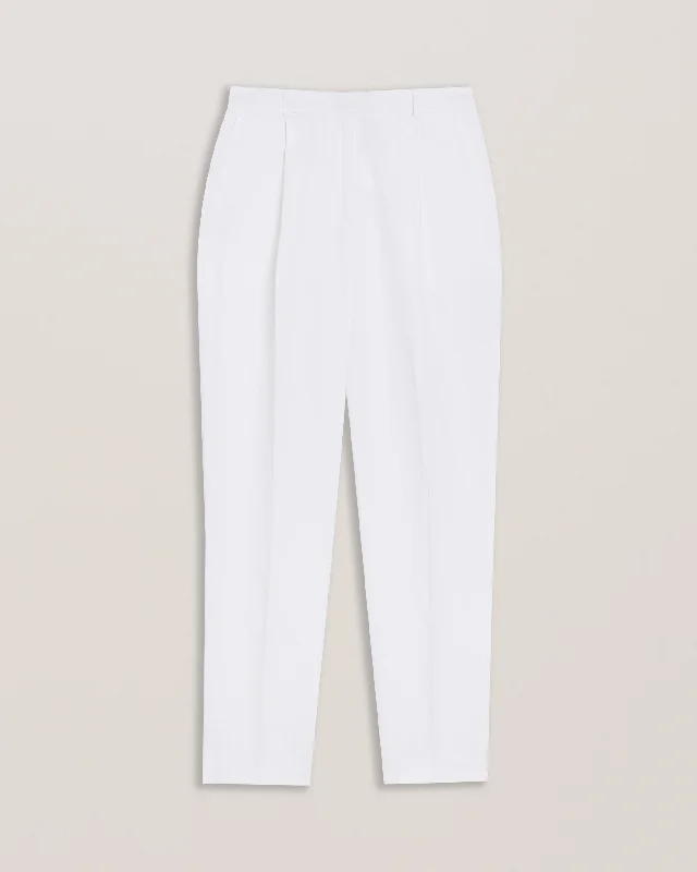 Musubt High Rise Tailored Trousers White