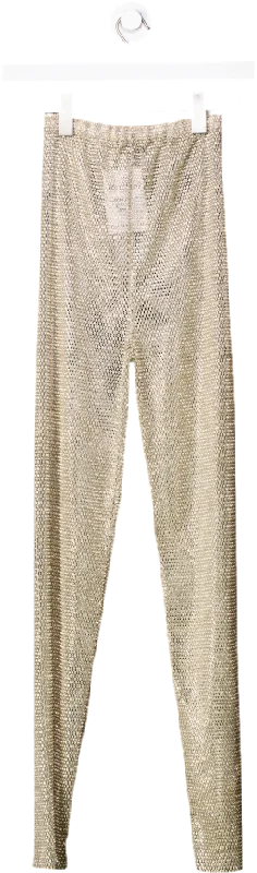 Santa Brands Metallic Golden Tight Pants UK XS