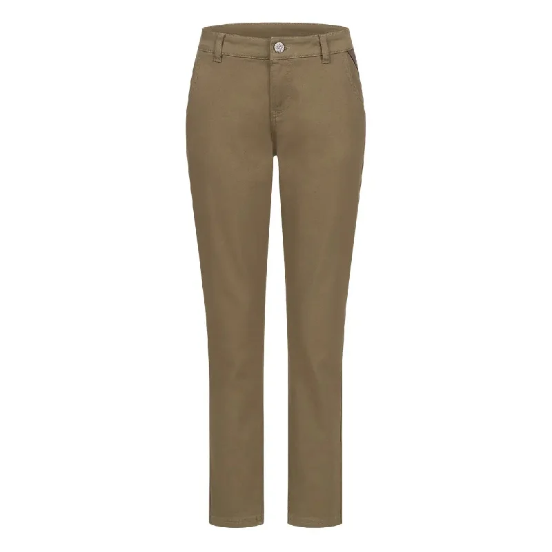 Susan Ladies Denim Stretch Chinos - Dark Olive by Blaser