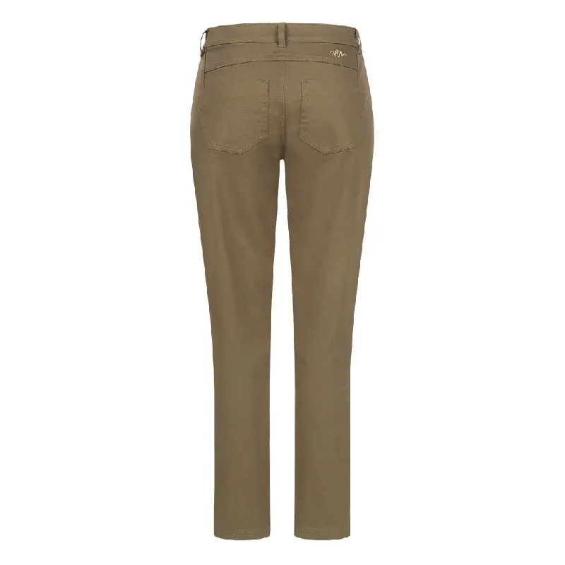 Susan Ladies Denim Stretch Chinos - Dark Olive by Blaser