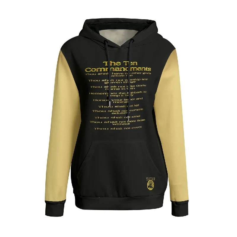 Ten Commandments 01 Ladies Designer Pullover Hoodie | Interlock