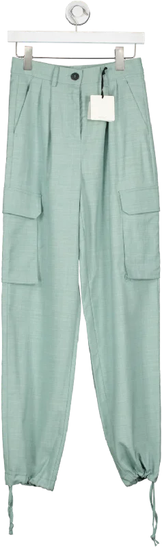 Vicolo Green Tailored Cargo Trousers UK XS