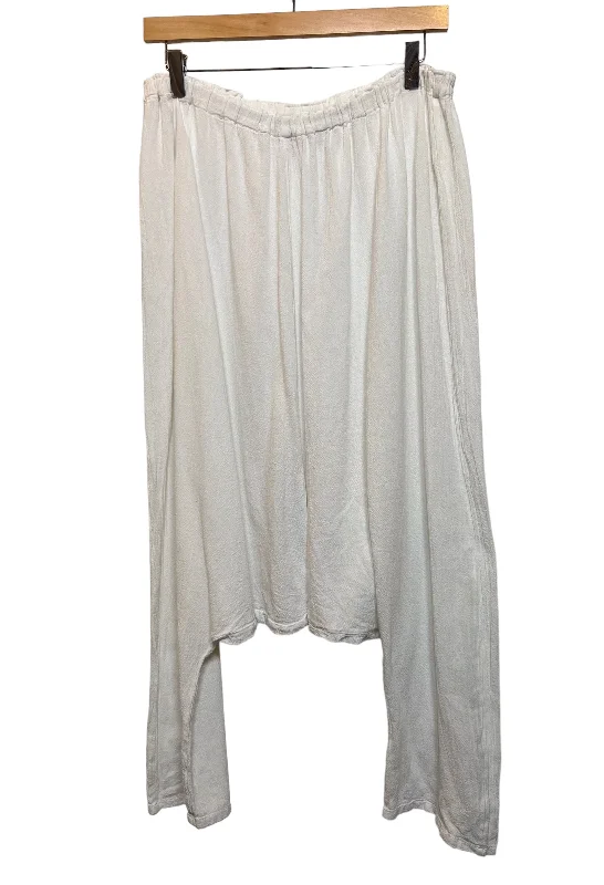 Women’s White Elasticated Waist Harem Pants (Size XL)