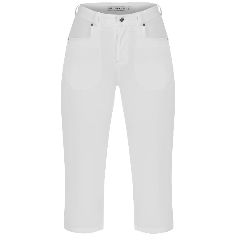 Womens Chie Comfort Capri Trousers White - SS24