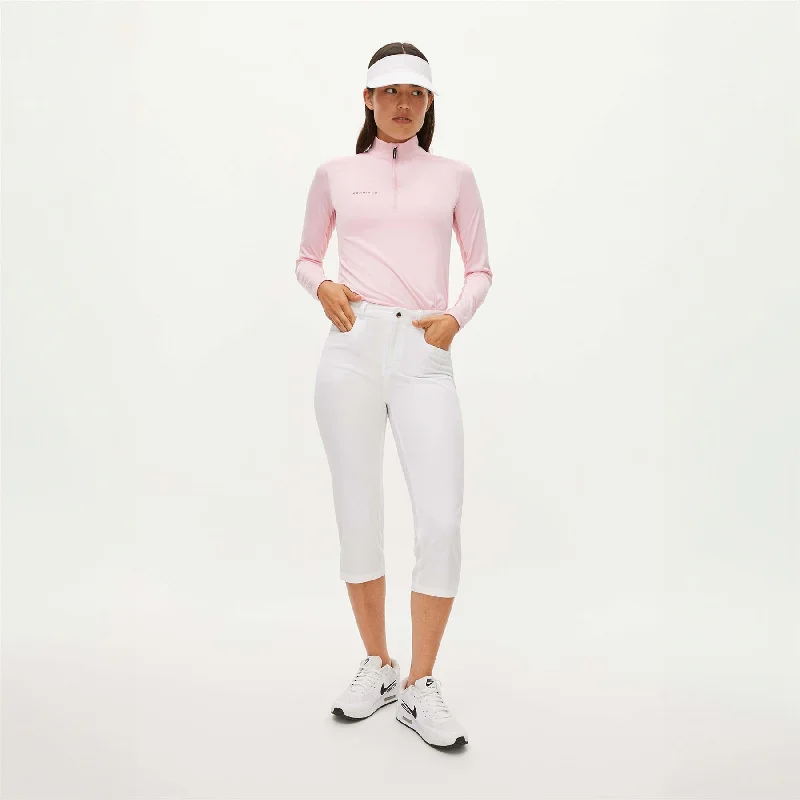 Womens Chie Comfort Capri Trousers White - SS24