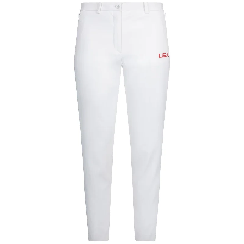 Womens Pia High Stretch US Golf Pants White - SU24