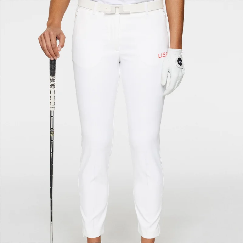 Womens Pia High Stretch US Golf Pants White - SU24