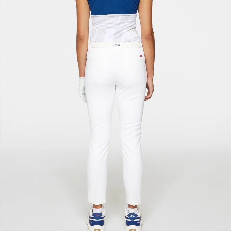 Womens Pia High Stretch US Golf Pants White - SU24