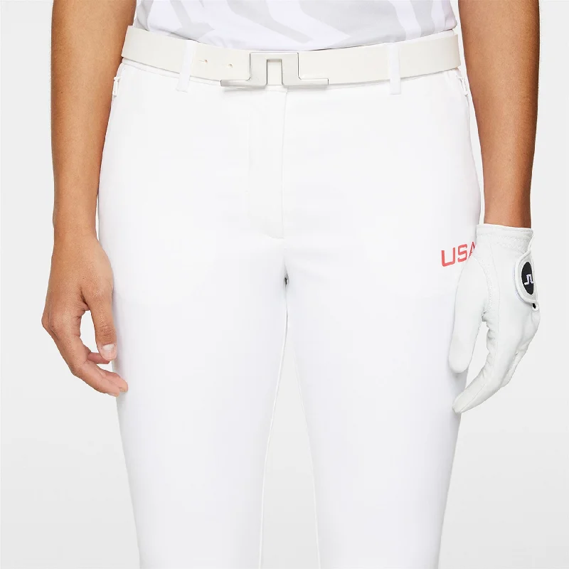 Womens Pia High Stretch US Golf Pants White - SU24