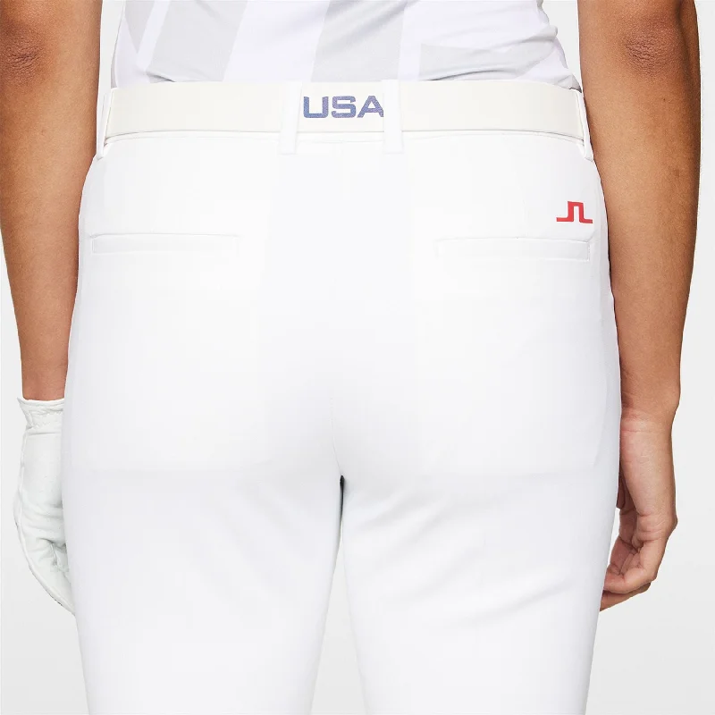 Womens Pia High Stretch US Golf Pants White - SU24