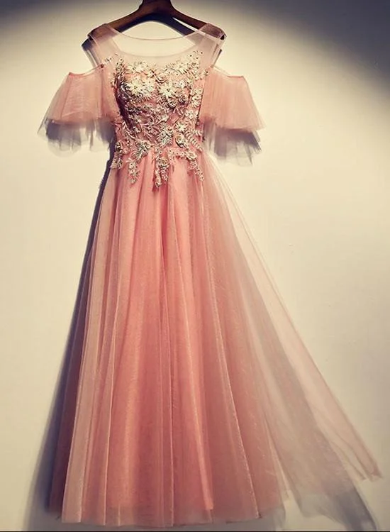 Dark pink party dress ,off shoulder evening dress ,tulle applique prom dress Tunics Ceremony elegant Dark pink party dress ,off shoulder evening dress ,tulle applique prom dress Tunics Ceremony elegant