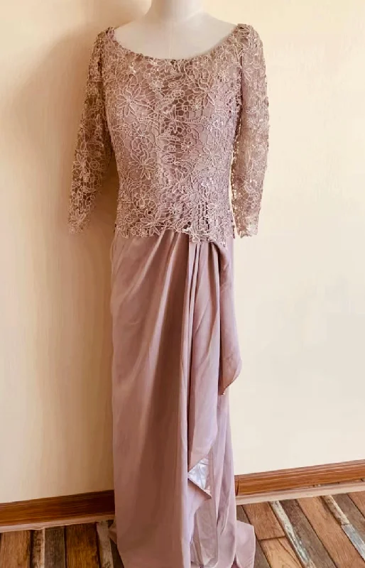 lace and satin party dress,bateau formal dress,Back zipper,Wedding Mother's Dress Tunics Travel practical lace and satin party dress,bateau formal dress,Back zipper,Wedding Mother's Dress Tunics Travel practical
