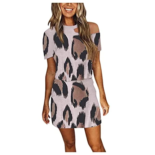 Women's Dress Sweet & Cute Dress Ladies Leopard Print Tunic Dress High Waist Short Sleeve Loose Mini Dress Fancy Cocktail Dress Party Dress Maxi A-line Dress Off-the-shoulder Chic Trendy Women's Dress Sweet & Cute Dress Ladies Leopard Print Tunic Dress High Waist Short Sleeve Loose Mini Dress Fancy Cocktail Dress Party Dress Maxi A-line Dress Off-the-shoulder Chic Trendy