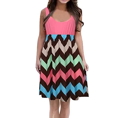Women's Dress Sweet & Cute Dress Ladies O- Neck Sleeveles Dress Wave Pattern Print Mini Tank Tops Dress Fancy Cocktail Dress Party Dress Maxi A-line Dress Shift Classic Vintage Women's Dress Sweet & Cute Dress Ladies O- Neck Sleeveles Dress Wave Pattern Print Mini Tank Tops Dress Fancy Cocktail Dress Party Dress Maxi A-line Dress Shift Classic Vintage