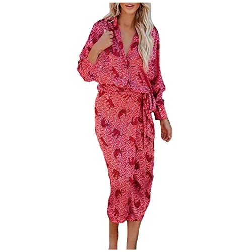 Women's Dress Sweet & Cute Dress Ladies Summer Casual Sexy Full Sleeve Button Floral Printed V-Neck Dress Fancy Cocktail Dress Party Dress Maxi A-line Dress Tunics Mesh breathable Women's Dress Sweet & Cute Dress Ladies Summer Casual Sexy Full Sleeve Button Floral Printed V-Neck Dress Fancy Cocktail Dress Party Dress Maxi A-line Dress Tunics Mesh breathable