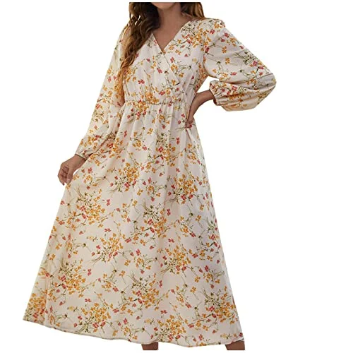 Women's Dress Sweet & Cute Dress Sexy Ladies Casual V Neck Long Sleeve Printed Ladies Long Dress Fancy Cocktail Dress Party Dress Maxi A-line Dress Crew Neckline Sporty Women's Dress Sweet & Cute Dress Sexy Ladies Casual V Neck Long Sleeve Printed Ladies Long Dress Fancy Cocktail Dress Party Dress Maxi A-line Dress Crew Neckline Sporty