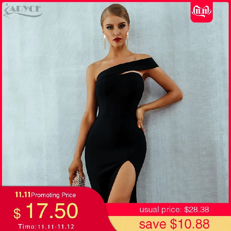 Adyce White Bodycon Bandage Dress Women Vestidos 2019 Summer Sexy Elegant Black One Shoulder Midi Celebrity Runway Party Dresses Tunics Leisure comfortable Adyce White Bodycon Bandage Dress Women Vestidos 2019 Summer Sexy Elegant Black One Shoulder Midi Celebrity Runway Party Dresses Tunics Leisure comfortable