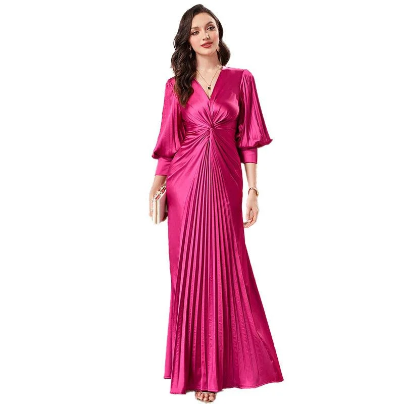 Slim Fit Lantern Sleeve Evening Dress Plus Size Party Party Dress Tunics Party sparkling Slim Fit Lantern Sleeve Evening Dress Plus Size Party Party Dress Tunics Party sparkling