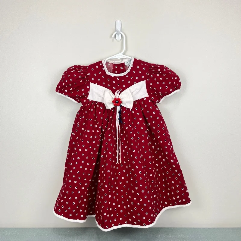 Vintage Rare Editions Red Floral Party Dress 6 Tunics Corduroy durable